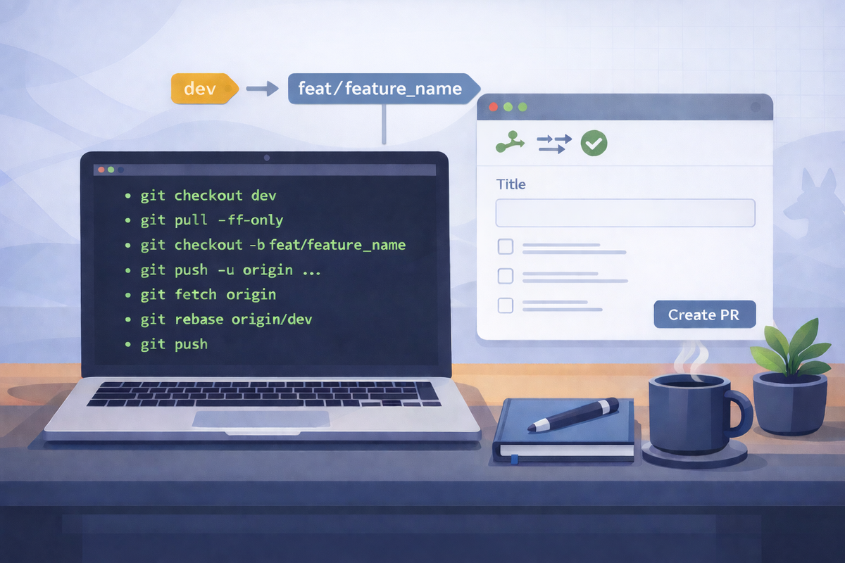 Git Cheat Sheet Series (2/5): Feature Branch → PR
